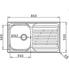 Maidtec Coventry 1B 1D Ένθετος Νεροχύτης 86x50cm Inox Σατινέ 107139601 Maidtec Coventry 1B 1D Ένθετος Νεροχύτης 86x50cm Inox Σατινέ 107139601